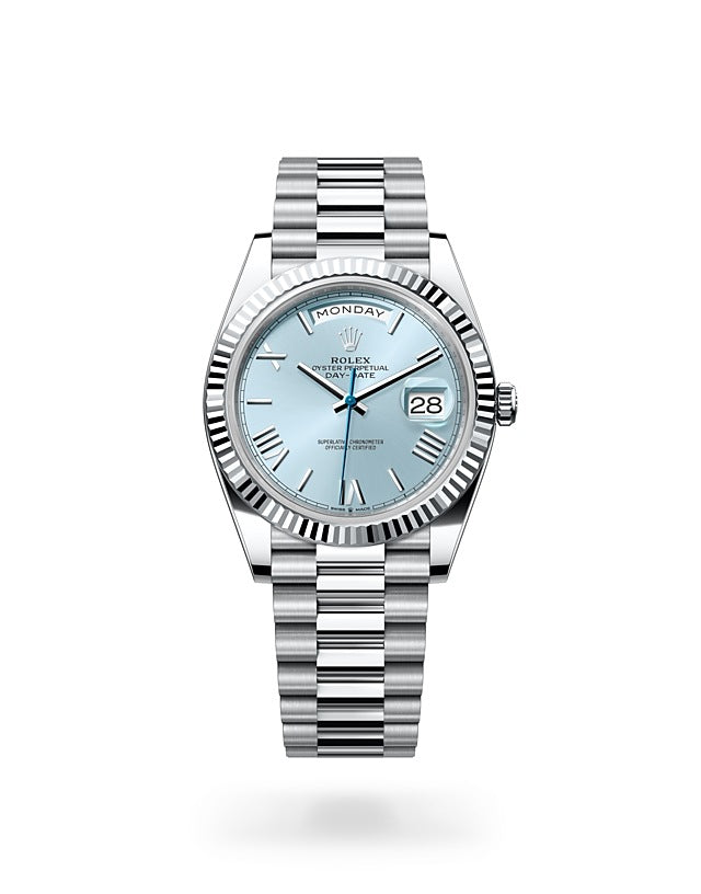 Rolex oyster perpetual date azul online