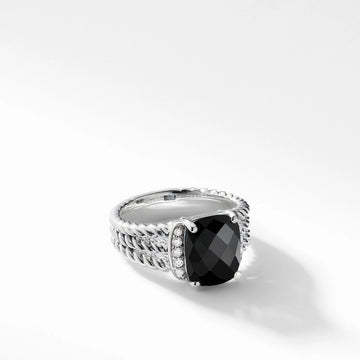 David Yurman Rings in Silver containing Black onyx, Multi-gemstone, Diamond R11028DSSABODI7