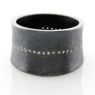 Todd Reed Rings in Silver containing Diamond TRDR381-1MM-WH
