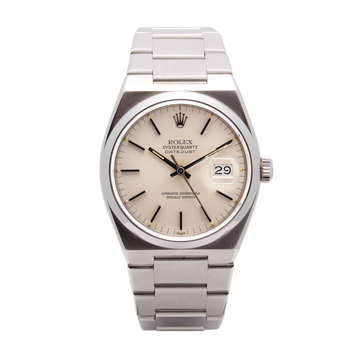 松*風様 ROLEX OYSTERQUARTZ DATEJUST コンビ Rolex Oysterquartz Datejust Silver Dial Stainless Steel 36mm