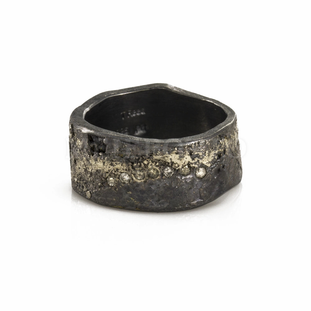 Todd Reed Rings in Platinum/Palladium containing Diamond TRDR203-PD-GRAY-1-8.5mm