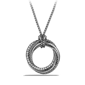 David Yurman Necklaces in Silver containing Diamond N12315DSSADI