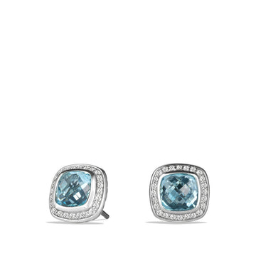 David Yurman Earrings in Silver containing Blue topaz , Multi-gemstone, Diamond E12310DSSABTDI