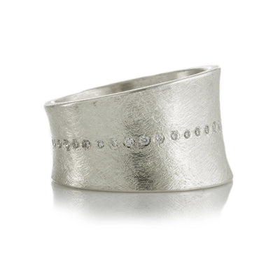 csv_image Todd Reed Ring in Silver containing Diamond TRDR381-1MM-WH-.925