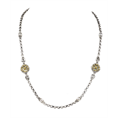 csv_image Konstantino Necklace in Mixed Metals containing Mother of pearl, Multi-gemstone, Pearl KOMK4744-280-18-2U
