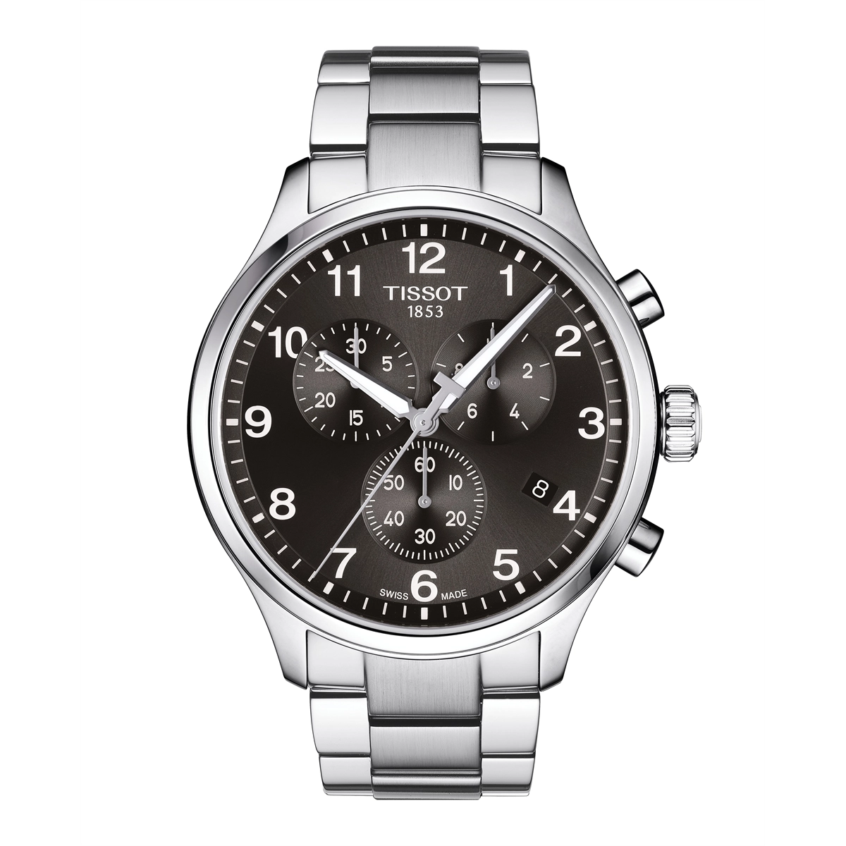 Tissot Chrono XL Classic Stainless Steel Black Dial 45mm Quartz 