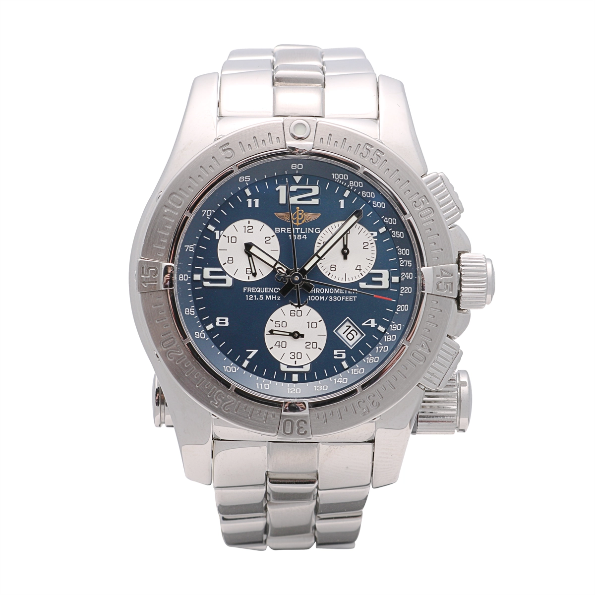Breitling Emergency Stainless Steel Blue Dial 45mm Quartz A73321