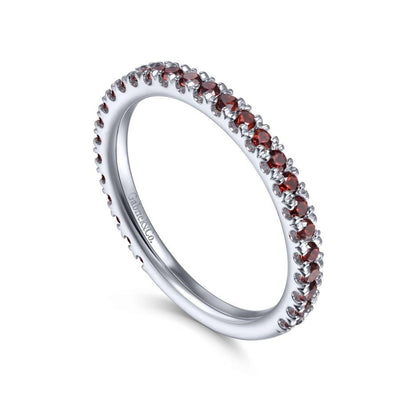 csv_image Gabriel & Co Ring in White Gold containing Garnet LR50889W4JGN