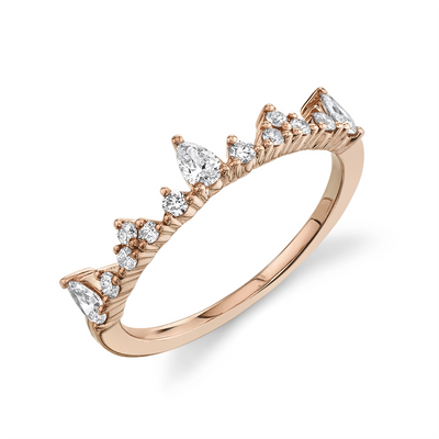 csv_image Wedding Bands Ring in Rose Gold containing Diamond 399427