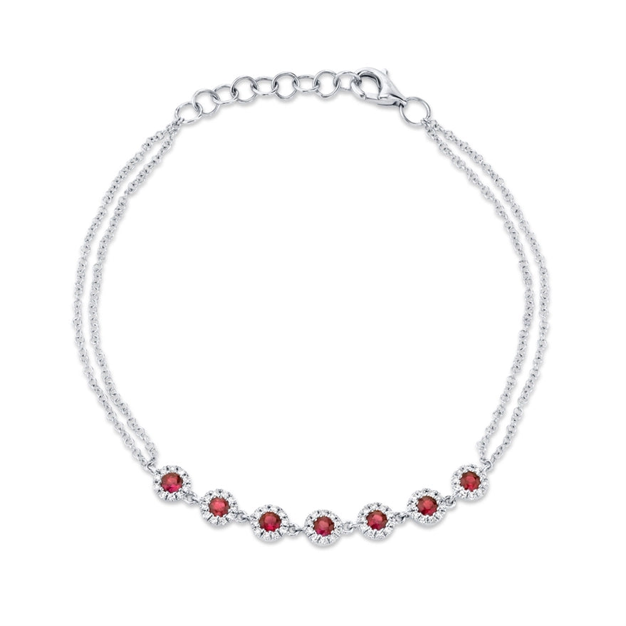 Bracelets Bracelets in White Gold containing Multi-gemstone, Diamond, Ruby 399496
