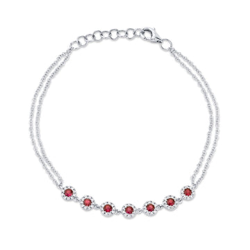 Bracelets Bracelets in White Gold containing Multi-gemstone, Diamond, Ruby 399496