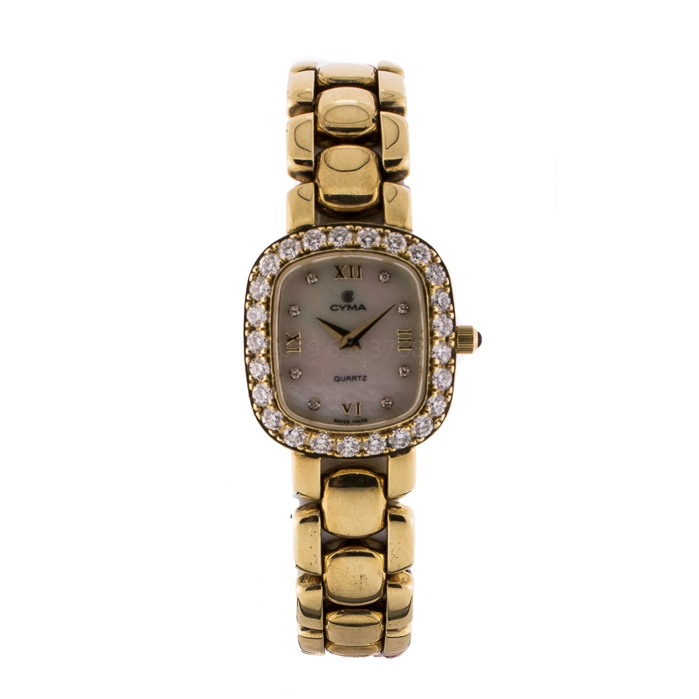Cyma ladies 18k gold discount watches