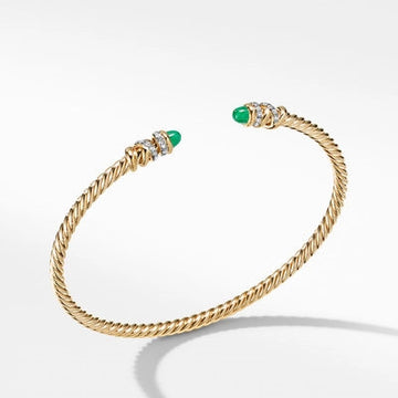 David Yurman Bracelets in Yellow Gold containing Multi-gemstone, Diamond, Emerald B16568D88DEMDIM