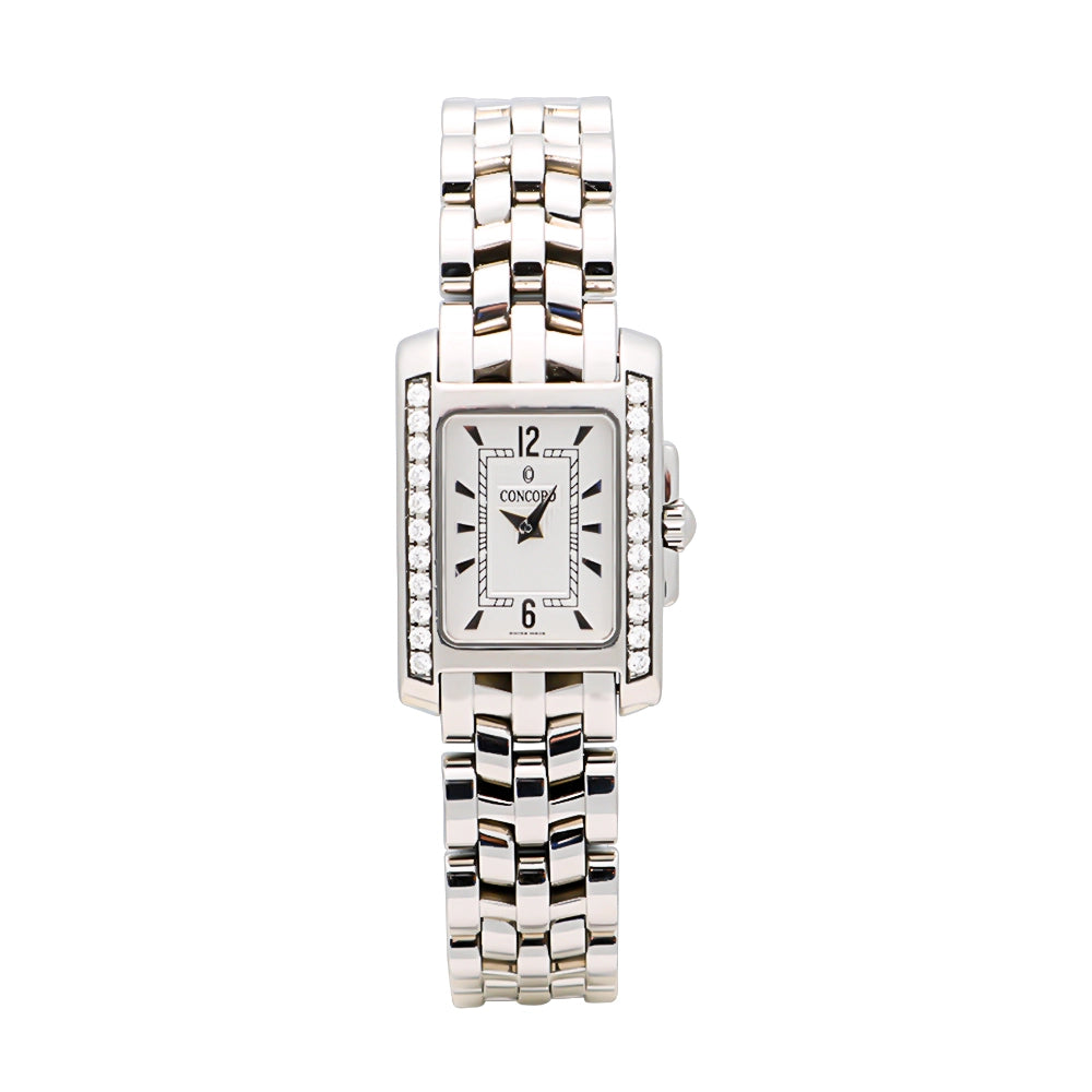 Concord Sportivo Ladies Watch MOP Dial Diamonds Steel 27mm x 20mm