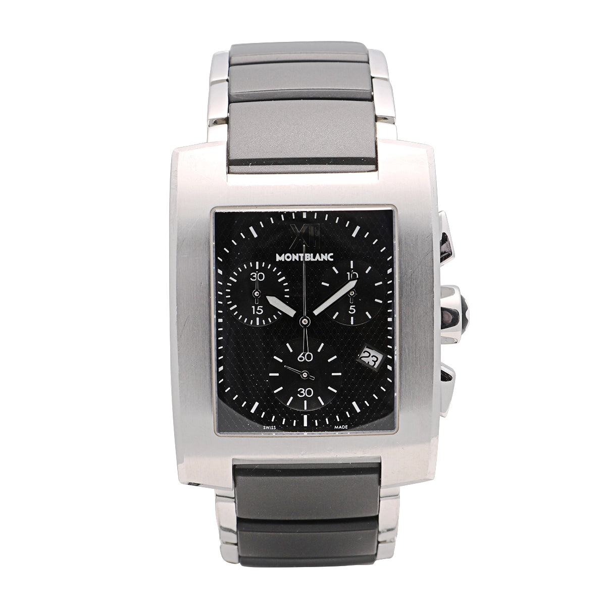 Montblanc 7108 Watch Chronoraph Black Dial 33 x 44mm Quartz