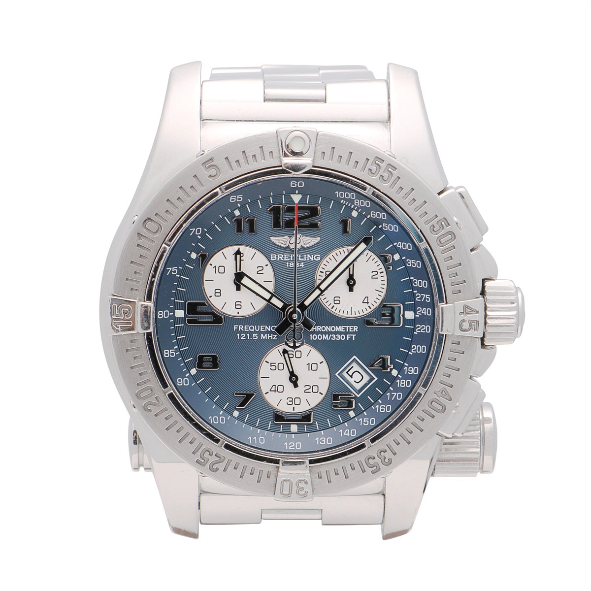 Breitling Emergency Watch A73322 Blue Dial Stainless Steel 45mm Quartz Meierotto Jewelers