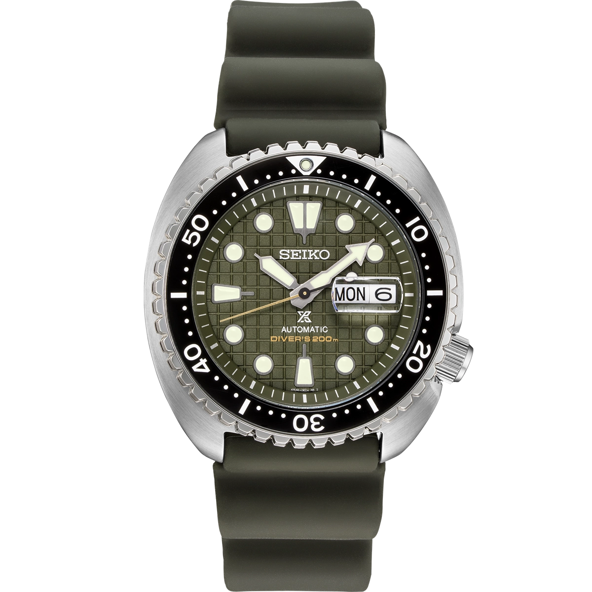 Seiko Prospex Diver Watch Khaki Green Dial Stainless Steel
