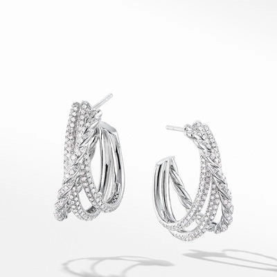 David Yurman Earrings in White Gold containing Diamond E14257D8WADI