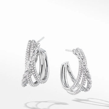 David Yurman Earrings in White Gold containing Diamond E14257D8WADI