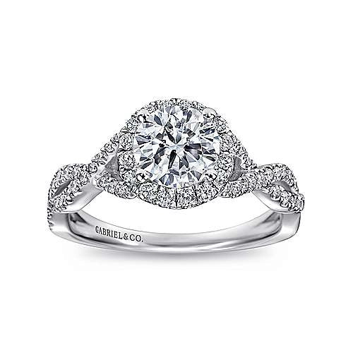 Gabriel & Co Engagement Rings in White Gold containing Diamond ER7543W44JJ