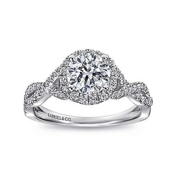 Gabriel & Co Engagement Rings in White Gold containing Diamond ER7543W44JJ