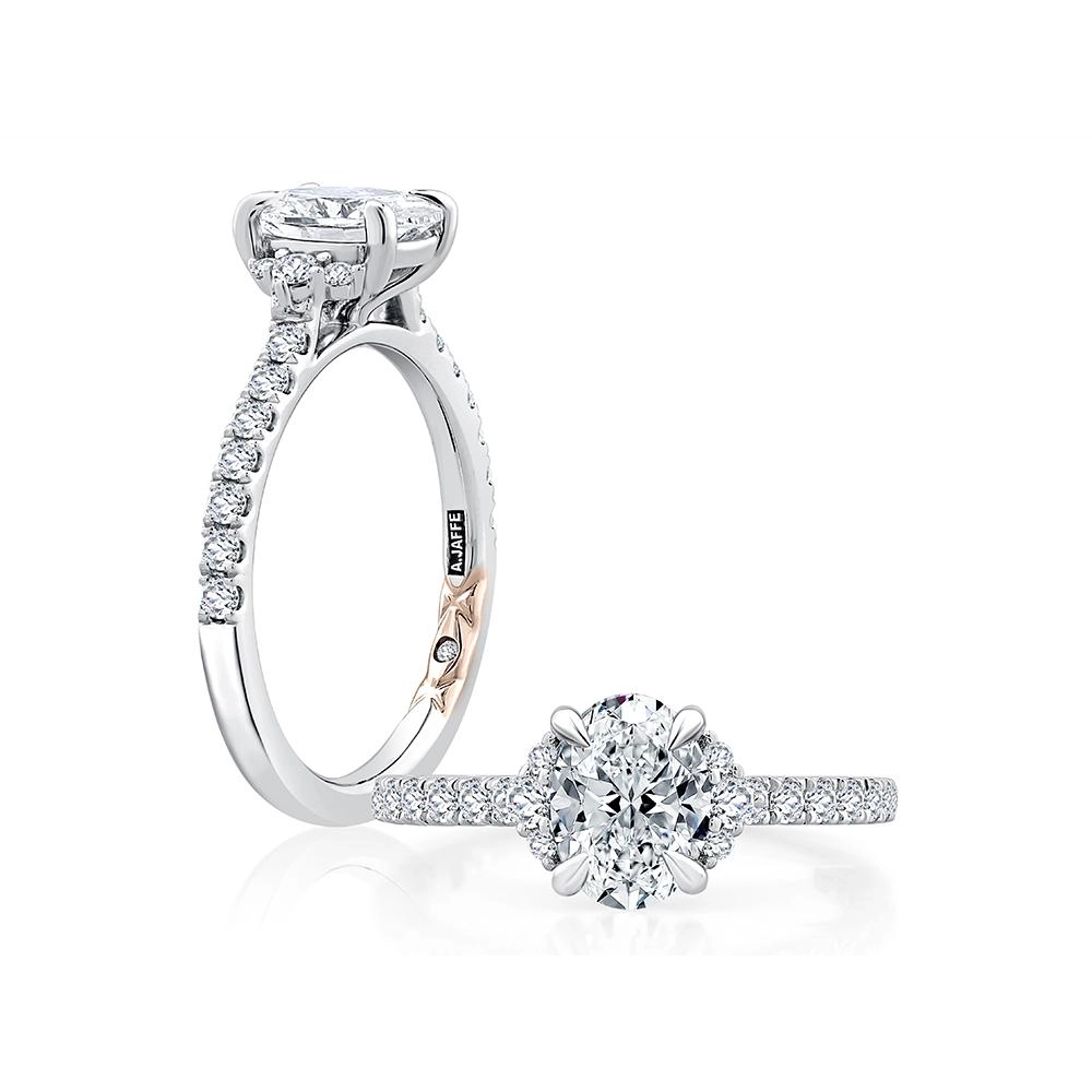 A. Jaffe Engagement Rings in Mixed Metals containing Diamond MECOV2777/283-WR