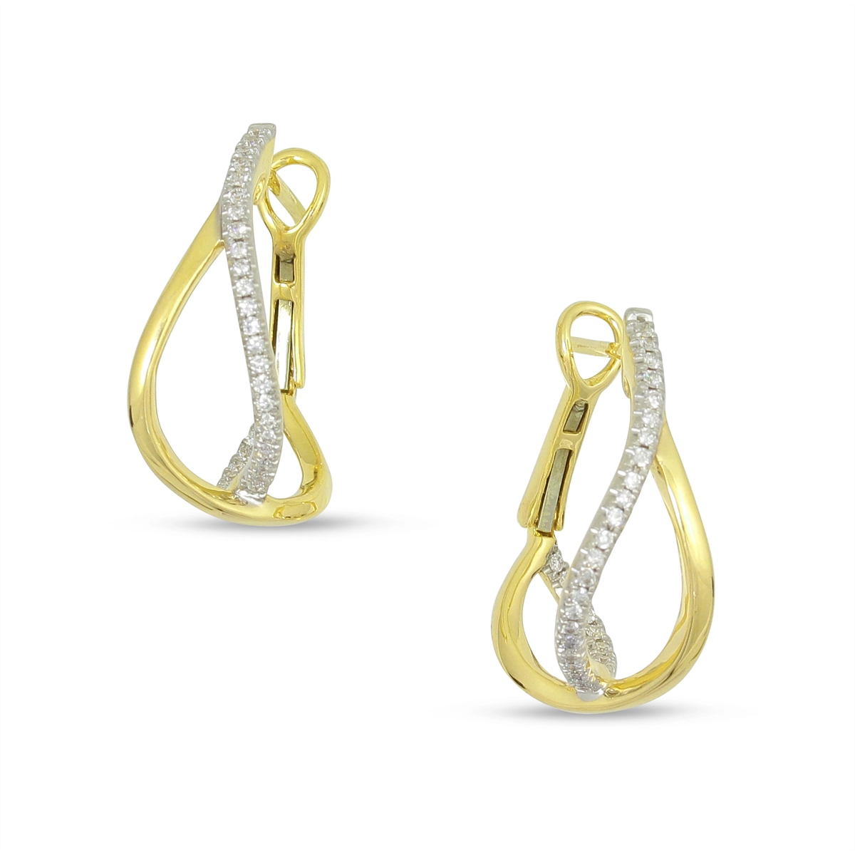 Frederic Sage Earrings in Yellow Gold containing Diamond E2463-4-Y