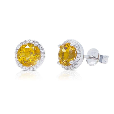 csv_image Earrings Earring in White Gold containing Citrine, Multi-gemstone, Diamond 418104