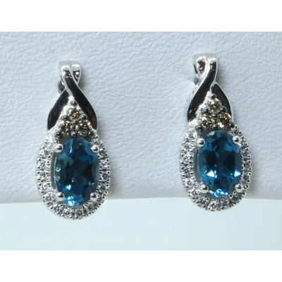 csv_image Le Vian Earring in White Gold containing Blue topaz , Multi-gemstone, Diamond WJBO-44WG