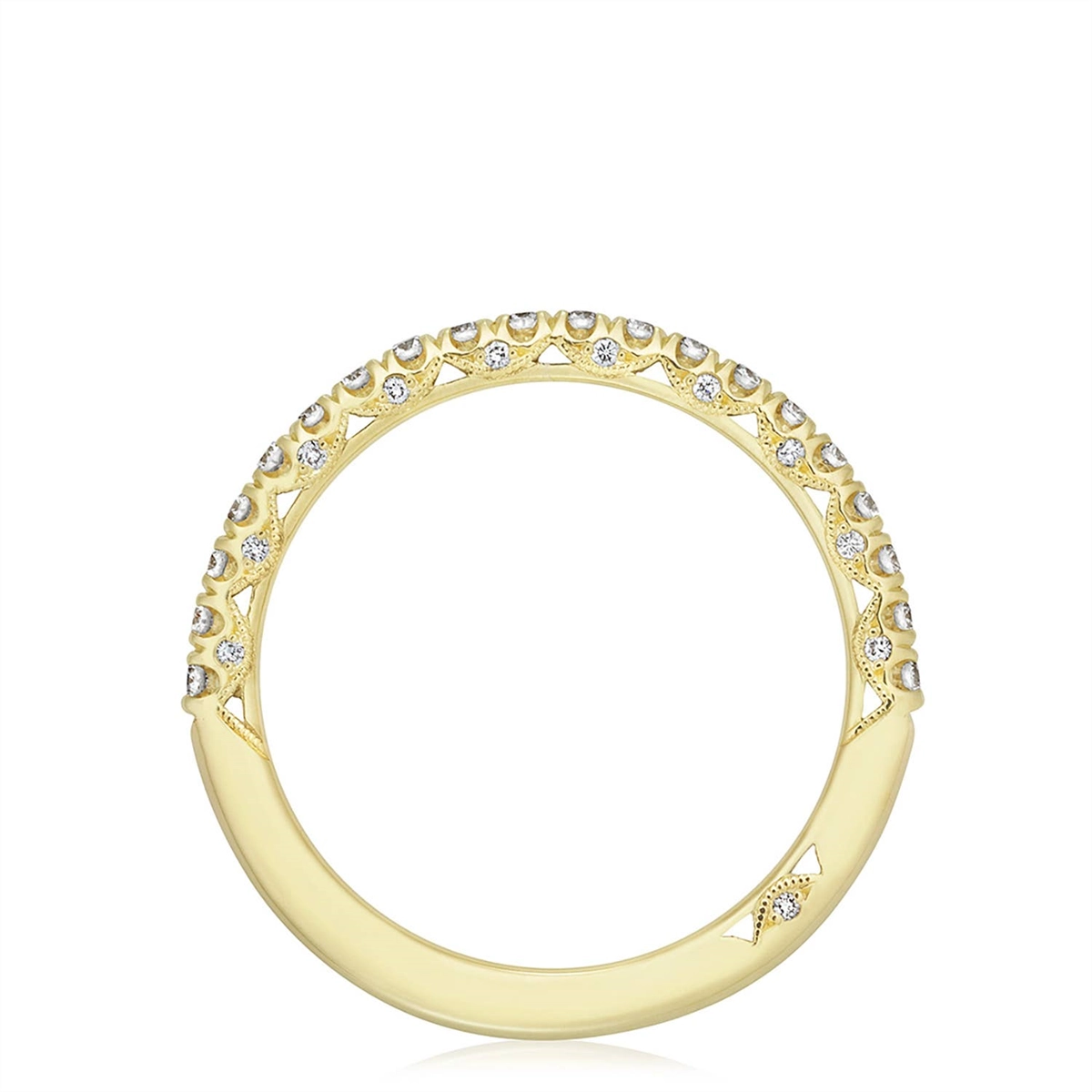 Tacori Wedding Rings in Yellow Gold containing Diamond HT 2545 2.5 B 1/2 Y
