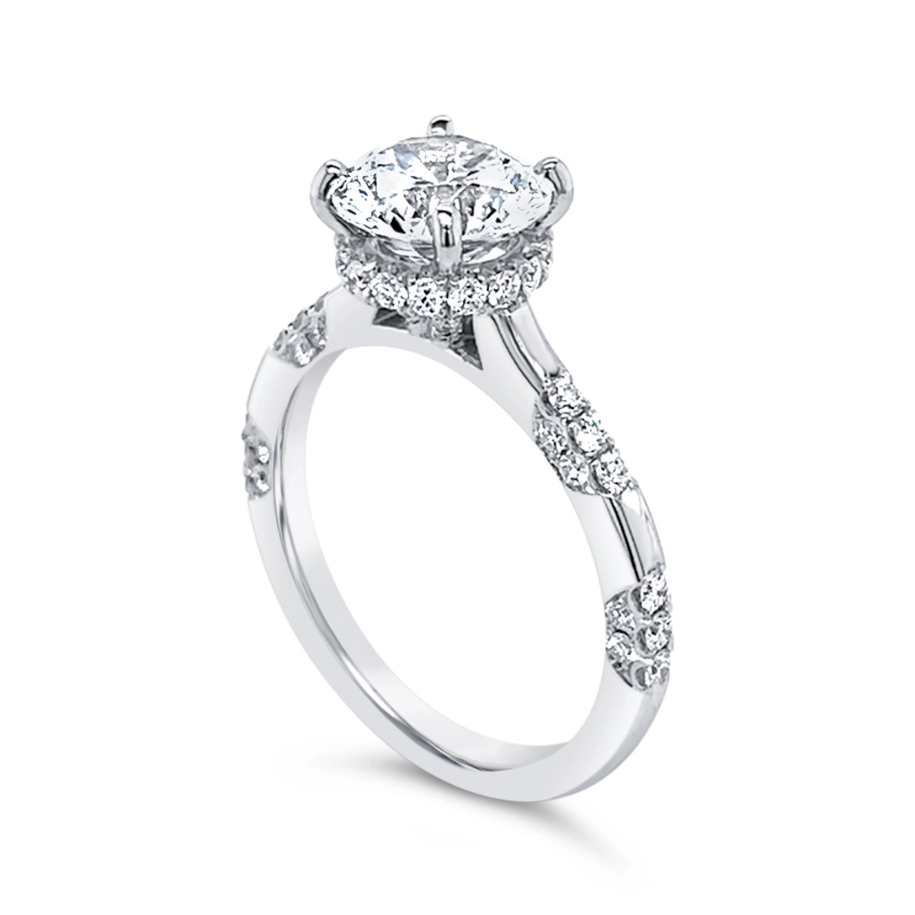 Jack Kelege Engagement Rings in White Gold containing Diamond KGR1284
