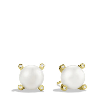 David Yurman Earrings in Yellow Gold containing Multi-gemstone, Diamond, Pearl E0844488DPEDI