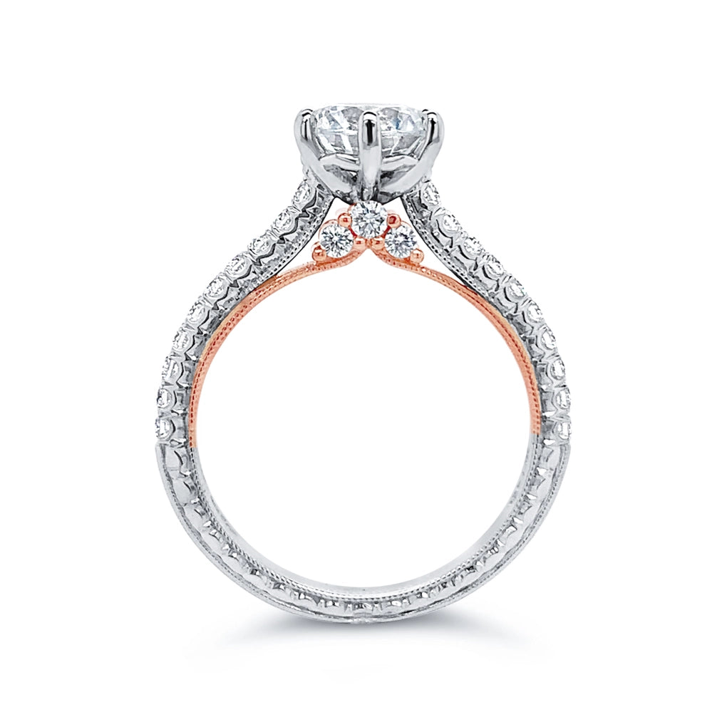 Jack Kelege Engagement Rings in Mixed Metals containing Diamond KGR1237P