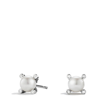 David Yurman Earrings in Silver containing Multi-gemstone, Diamond, Pearl E09009DSSDPEDI