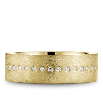 Noam Carver Wedding Rings in Yellow Gold containing Diamond NCM-060YD75-M10