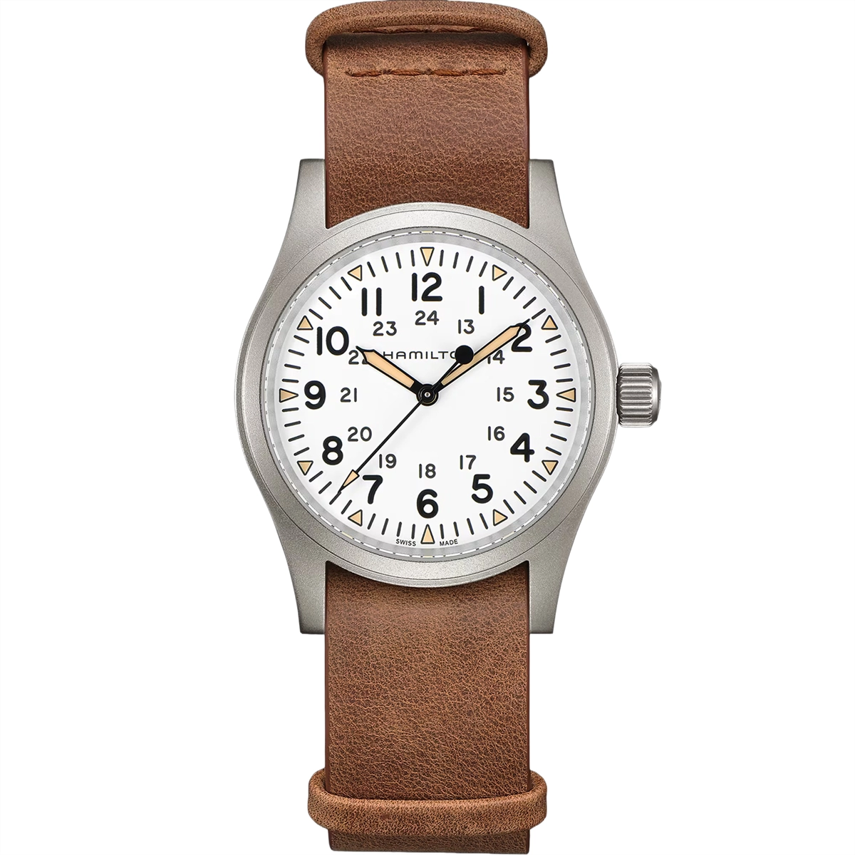 Michele stainless steel watch with stainless steel, brown & white leather bands Watch Michele White in Steel - 43261761 main image 4