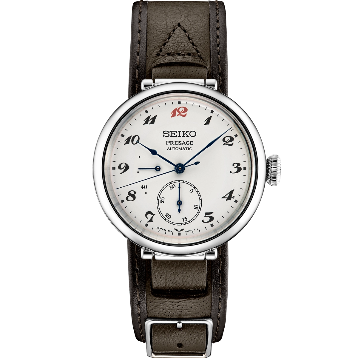 Seiko Presage White Dial Leather Strap Automatic - Main Image