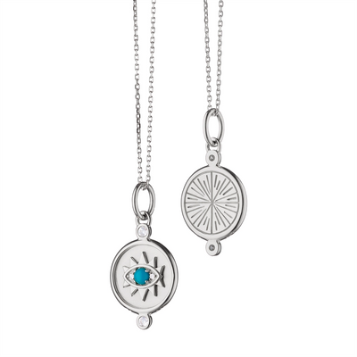 csv_image Monica Rich Kosann Necklace in Silver containing Other, Multi-gemstone, Turquoise CH-41349