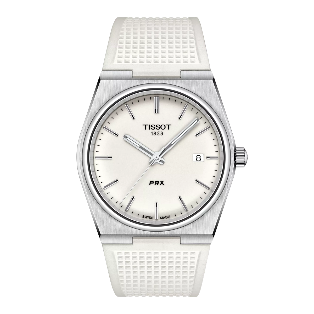 Tissot PRX White Dial Rubber Strap Quartz 40mm – Meierotto Jewelers