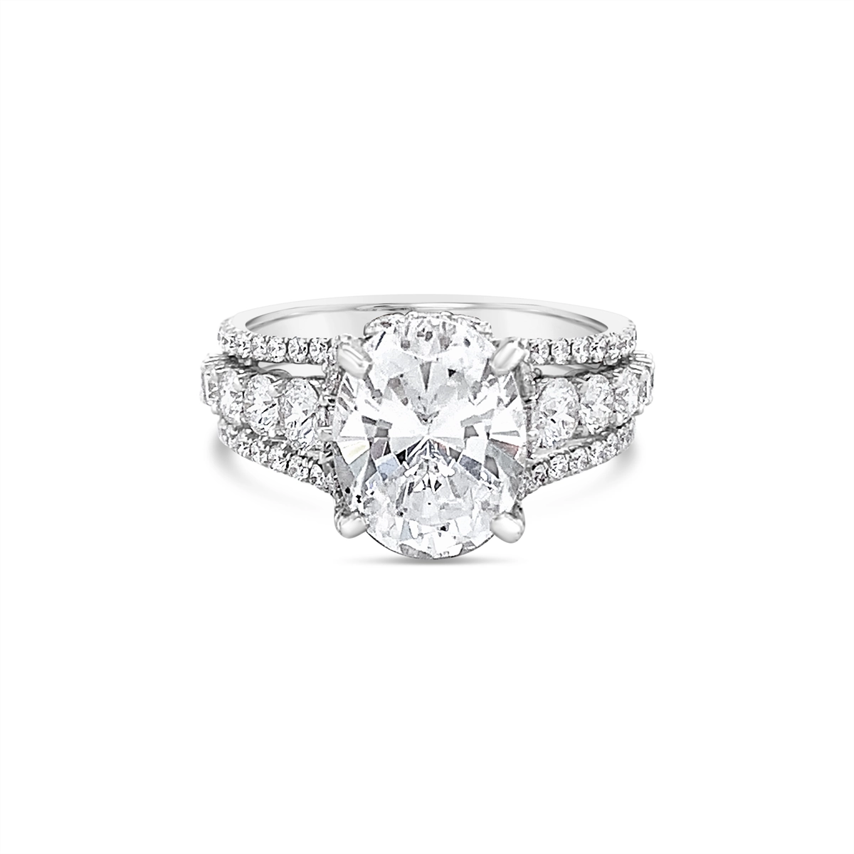 Jack Kelege Engagement Rings in White Gold containing Diamond KGR1233OV