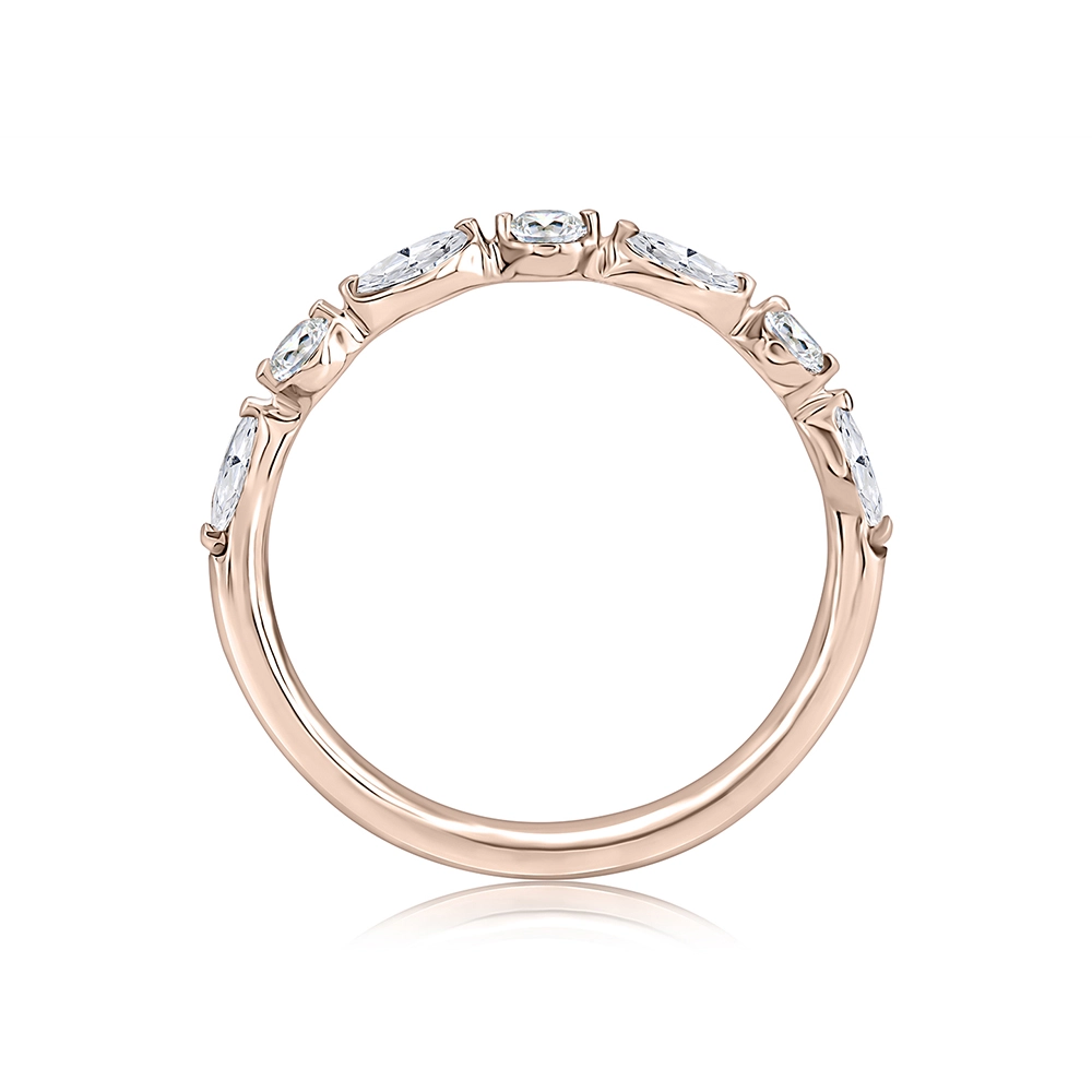A. Jaffe Wedding Rings in Rose Gold containing Diamond WRC1373H/43-R
