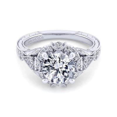 csv_image Gabriel & Co Engagement Ring in White Gold containing Diamond ER12579R8W44JJ