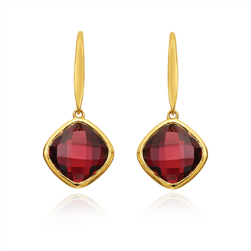 Earrings Earrings in Yellow Gold containing Garnet 432606