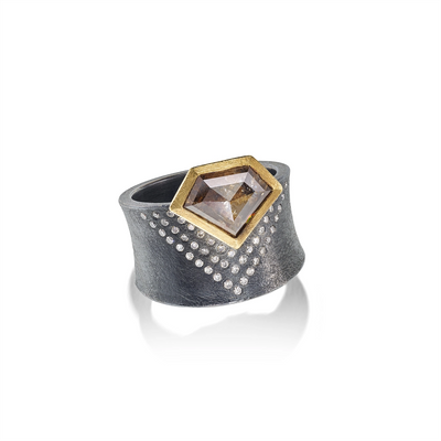 csv_image Todd Reed Ring in Mixed Metals containing Other, Multi-gemstone, Diamond TRDR380-131