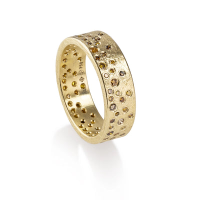 csv_image Todd Reed Wedding Ring in Yellow Gold containing Diamond TRDR395-AUT-18K-6MM