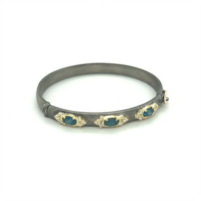 csv_image Armenta Bracelet in Mixed Metals containing London blue topaz, Multi-gemstone, Diamond 21467