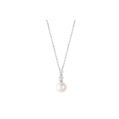 csv_image Mikimoto Necklace in White Gold containing Multi-gemstone, Diamond, Pearl MPQ10181ADXW