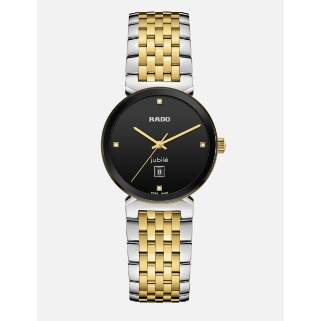 RADO FLORENCE ブラック/ゴールド Rado Florence Classic Diamonds Gold PVD SS Watch R48914703