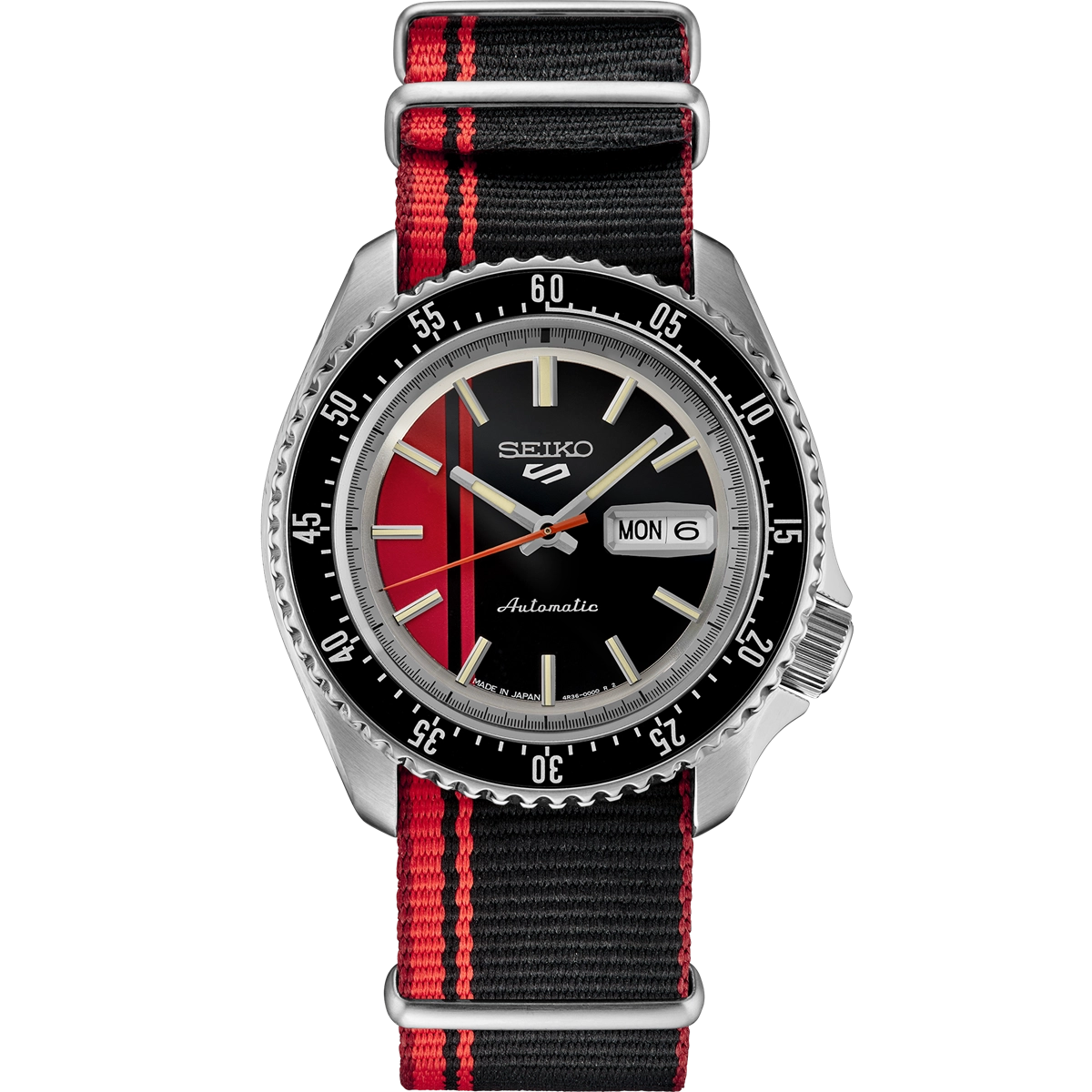 Seiko black and red discount