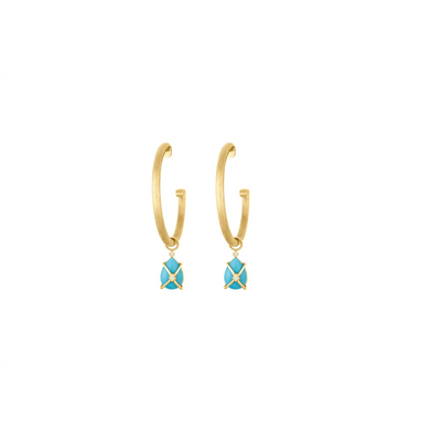 csv_image Other Earring in Yellow Gold containing Multi-gemstone, Diamond, Turquoise 438505